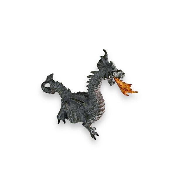 Papo 1999 Gray Fire Breathing Dragon Winged Medieval Fantasy Figure - Picture 4 of 6